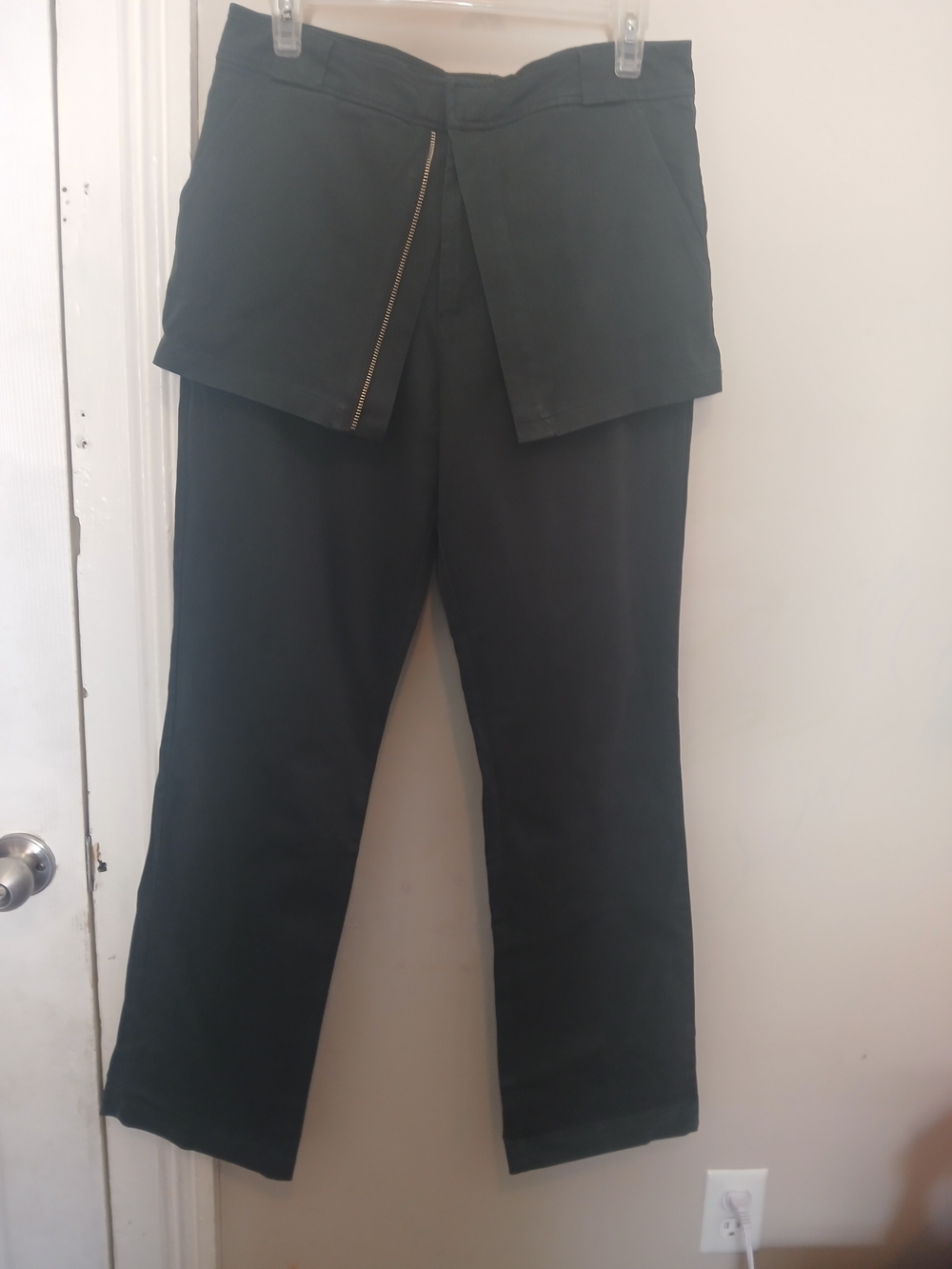 Zara Cotton Pants With Skirt Overlay